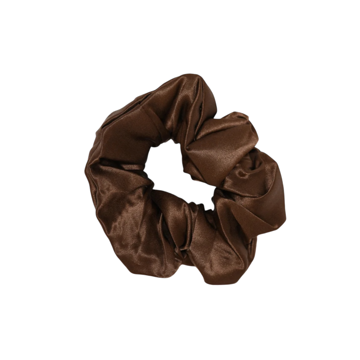 100% Silke Scrunchies / 5 cm/ Brun